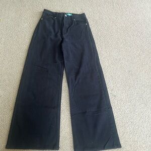 H&M (DIVIDED) black wide leg jeans